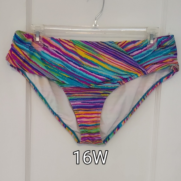 Plus size Swimming Bottoms with tummy drape - Picture 3 of 9